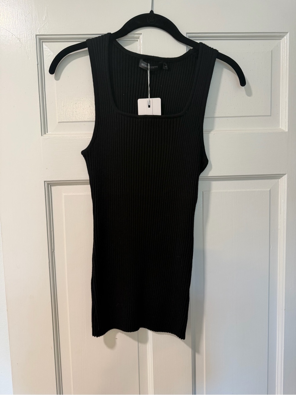 Black Ribbed Tank Top - Modern Essentials